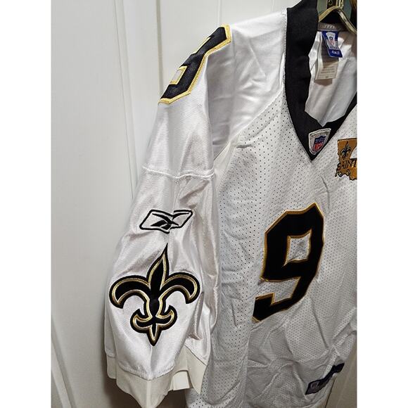 Drew Brees #9 New Orleans Saints White Jersey With Patch Mens XXL 52 New! - Picture 3 of 10